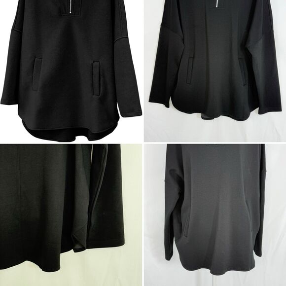 with Half-Zip, Front Pockets, Oversized Casual Sweatshirt for Women XL - Picture 11 of 15